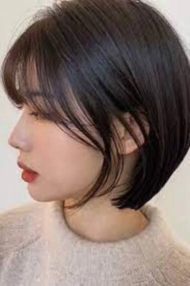 Short Haircut with Fringe korean